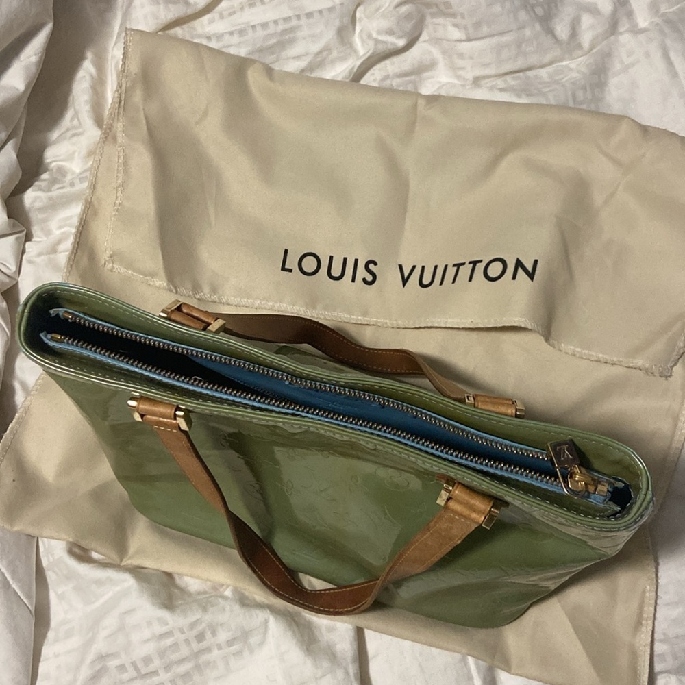 Louis Vuitton green vernis bag